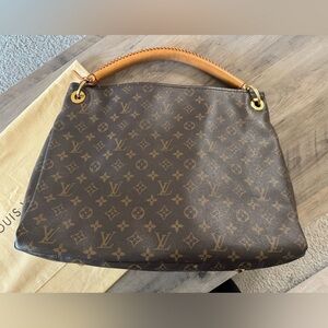 Louis Vuitton Artsy Monogram Shoulder Bag with Tan Handle
